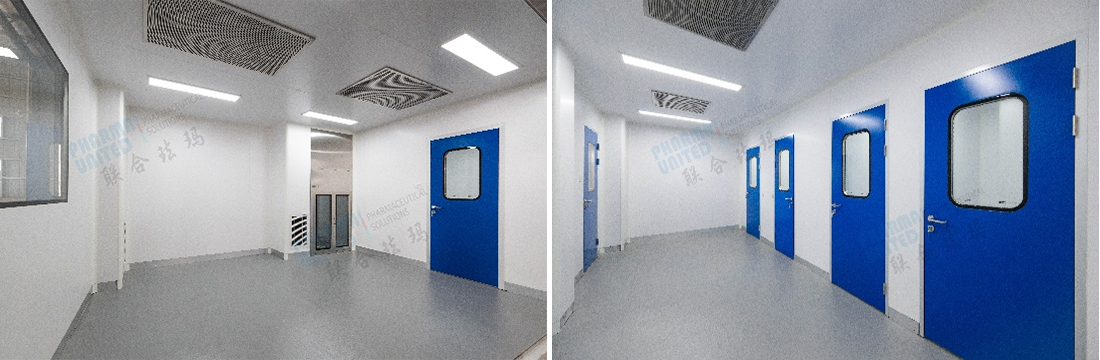 Salas blancas modulares (POD) para aplicaciones GMP de Pharma United